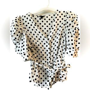 Who What Wear polka dot top.